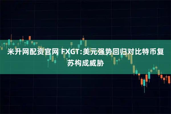 米升网配资官网 FXGT:美元强势回归对比特币复苏构成威胁